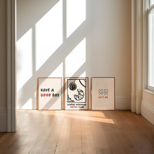 Let's Go Love Hearts Print