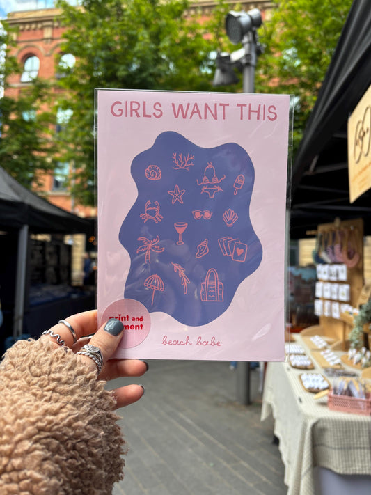 Girls Want This Beach Babe Print