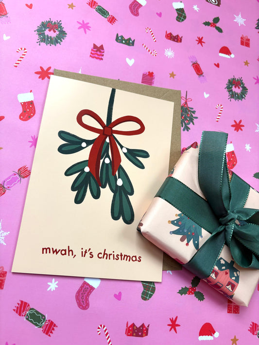 Mwah, It's Christmas Festive Card