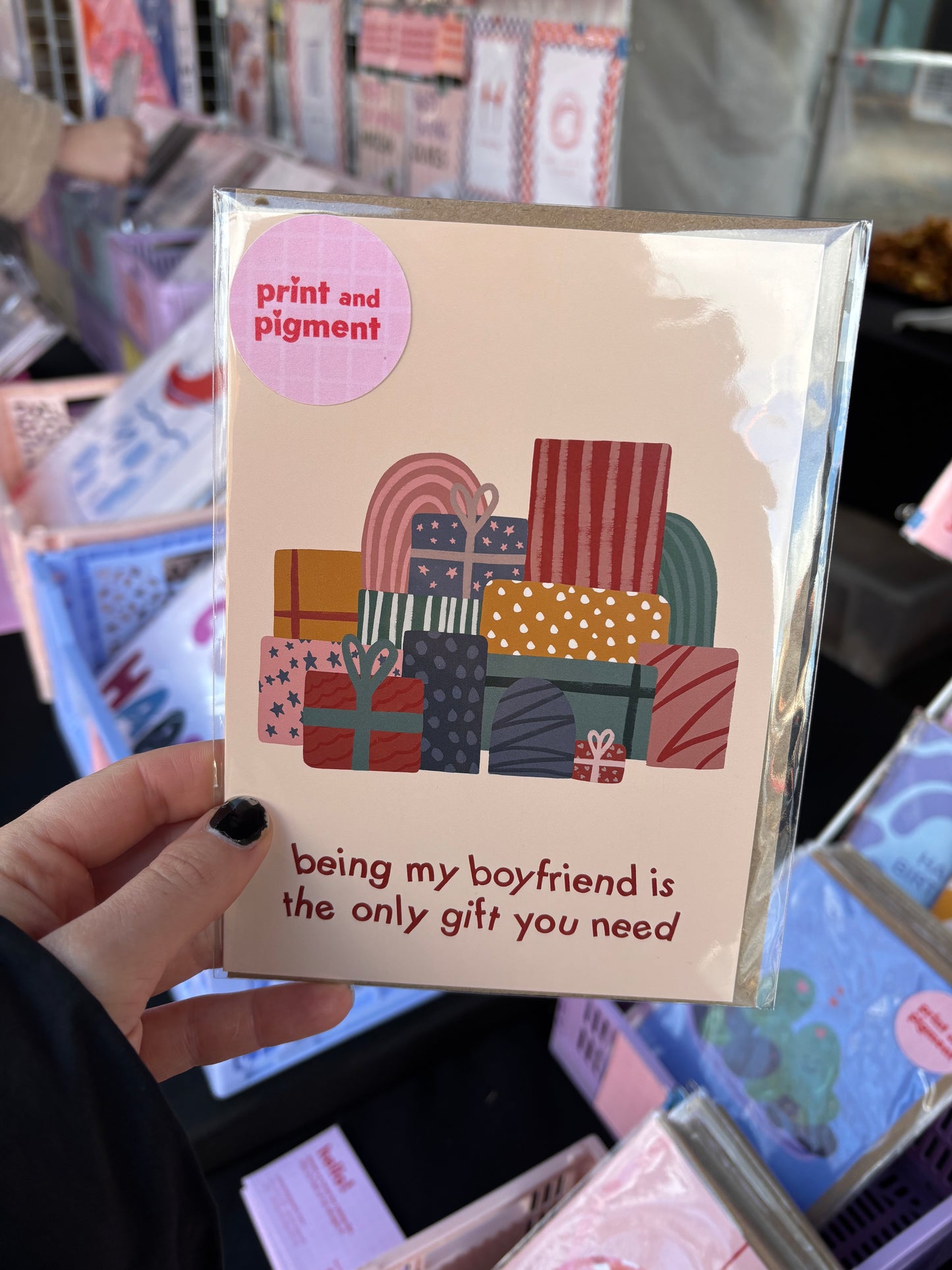 Being My Boyfriend Is The Only Gift You Need Festive Card