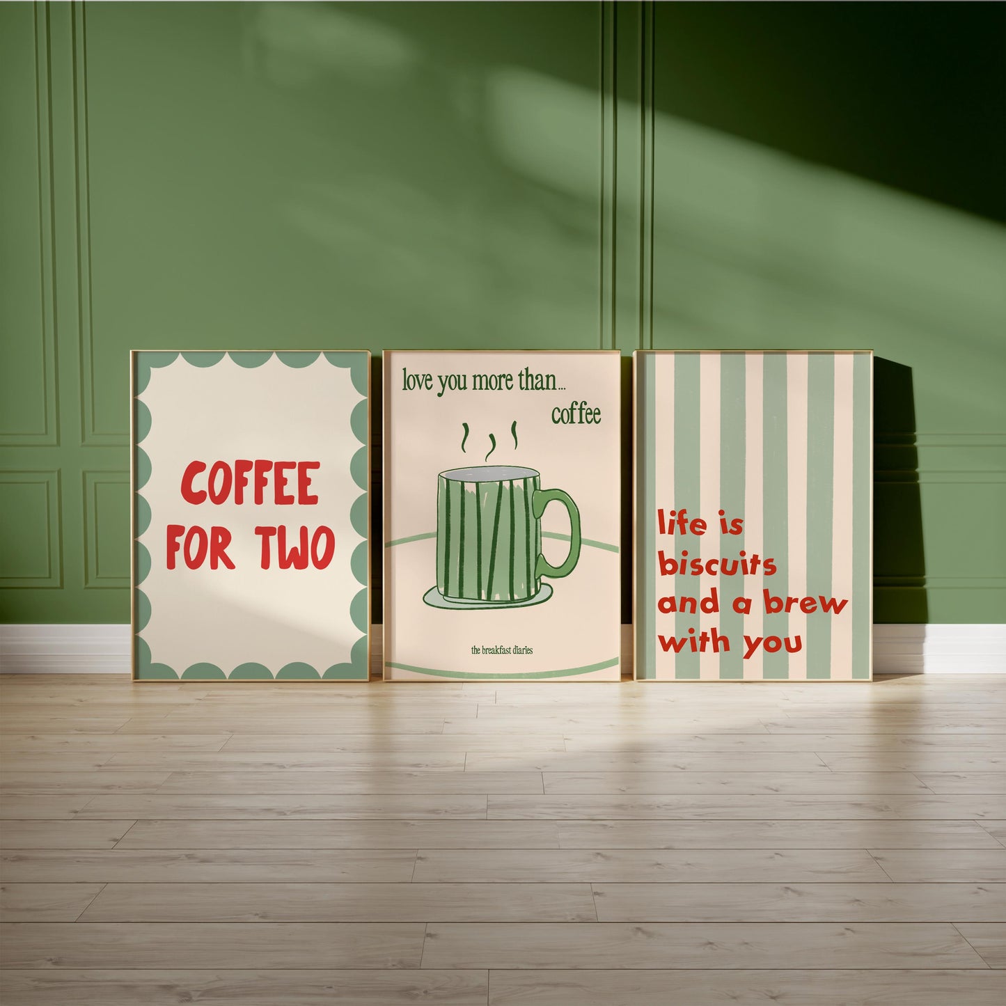 Love You More Than Coffee Romance Kitchen Print
