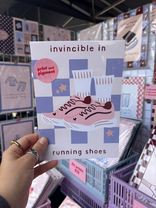 Invincible In Running Shoes Print