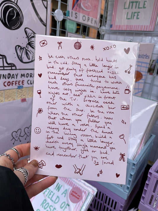 Couples Red Love Print