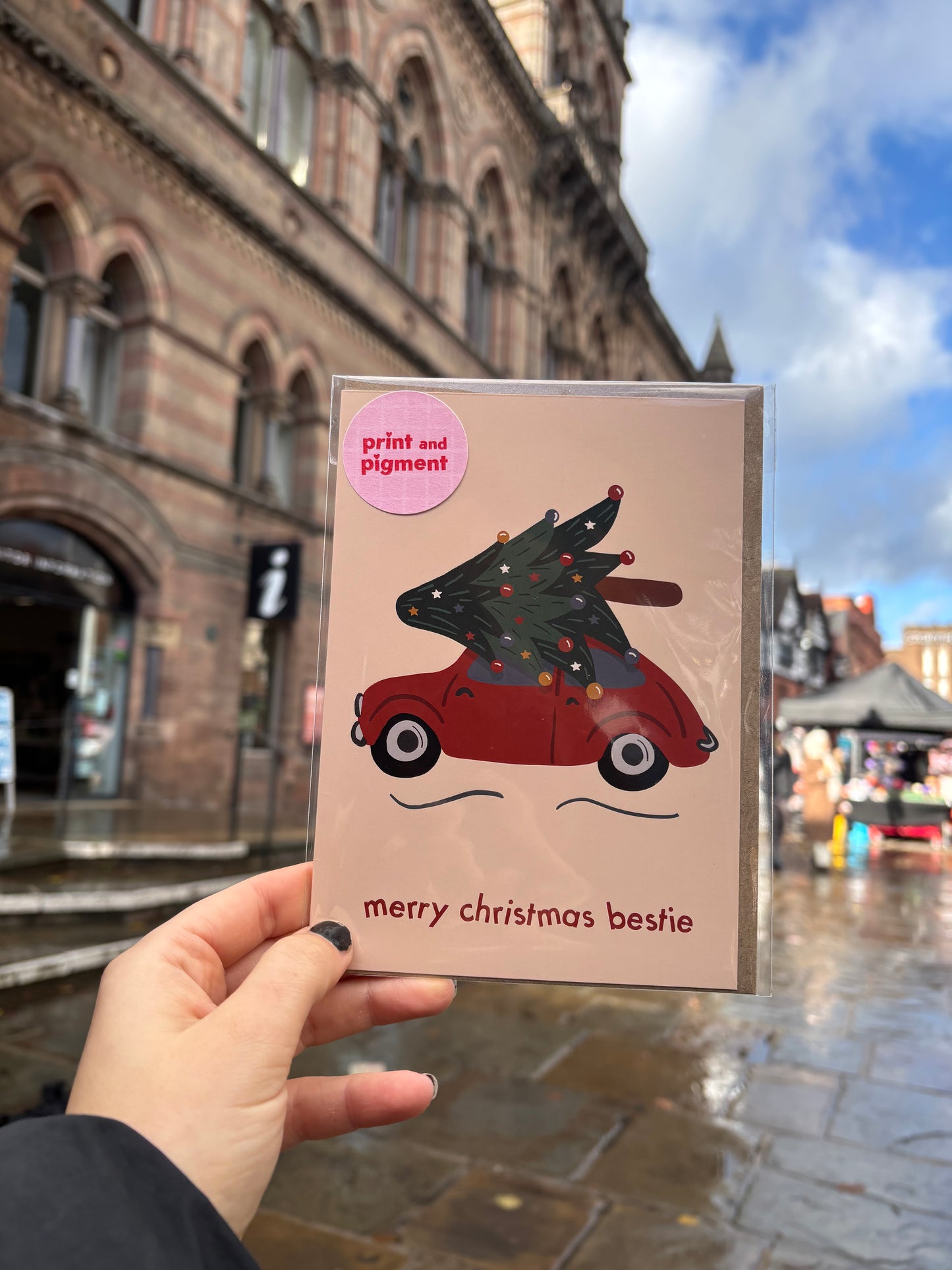 Merry Christmas Bestie Festive Card