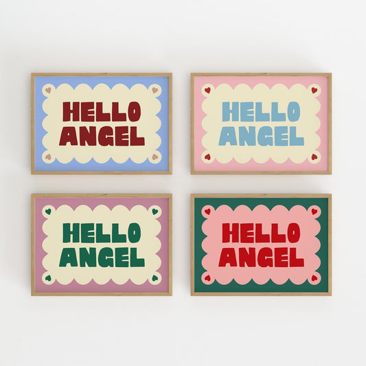 Hello Angel Cute Hallway Print