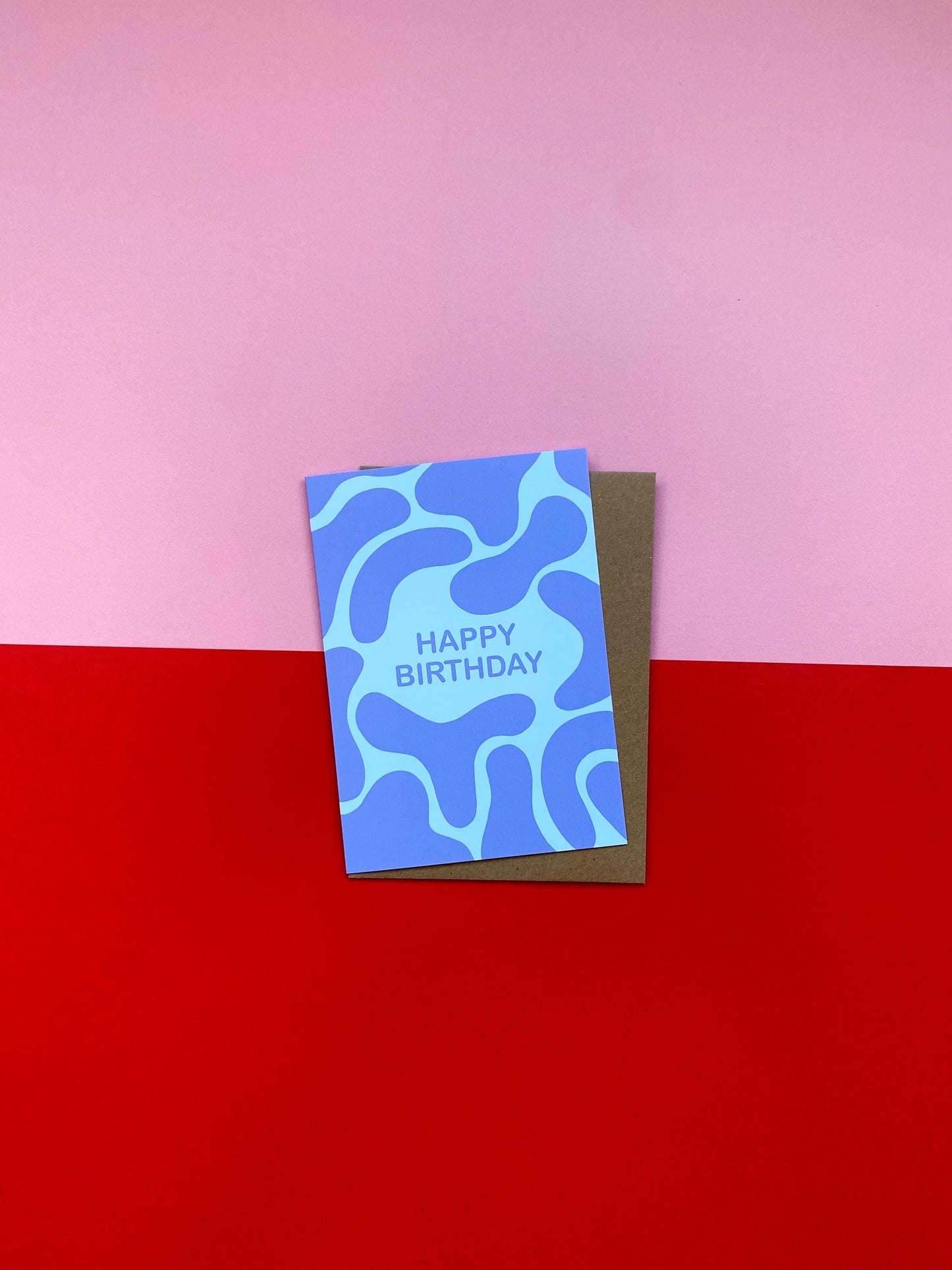 Happy Birthday Blue Squiggle Card