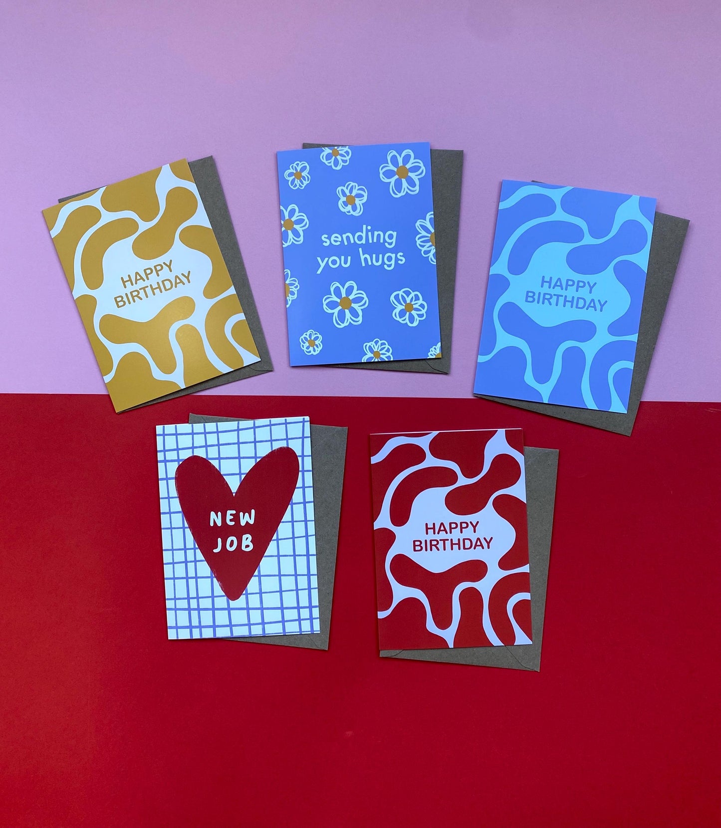 Happy Birthday Yellow Squiggle Card