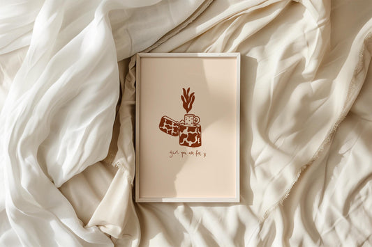 Girl, You Are Fire Hand Drawn Print