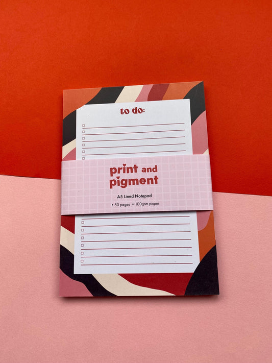 Squiggle To Do Colourful A5 Lined Notepad