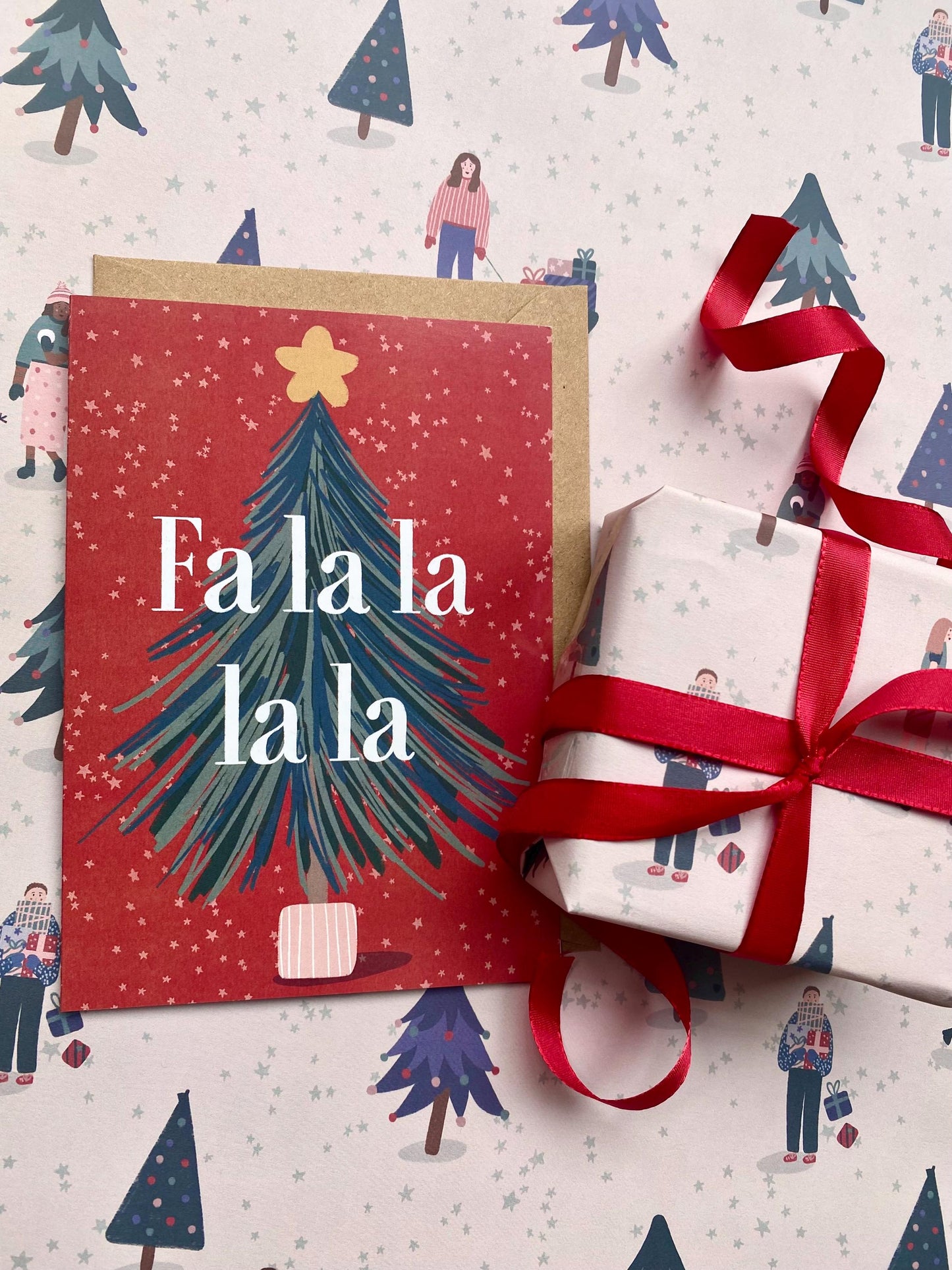 Fa La La Christmas Tree Card