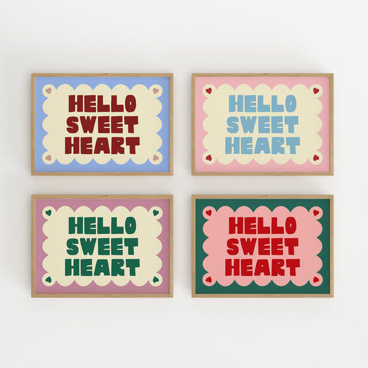 Hello Sweetheart Cute Hallway Print