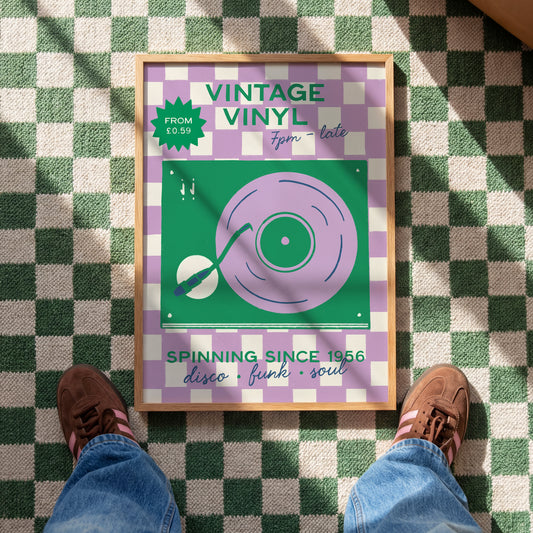 Vintage Vinyl Music Print