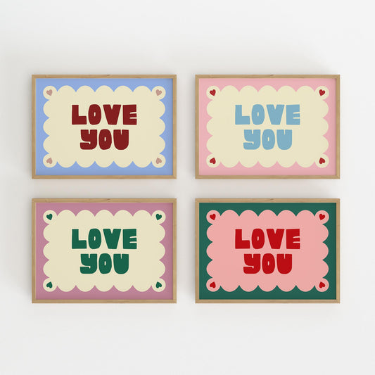 Love You Cute Hallway Print