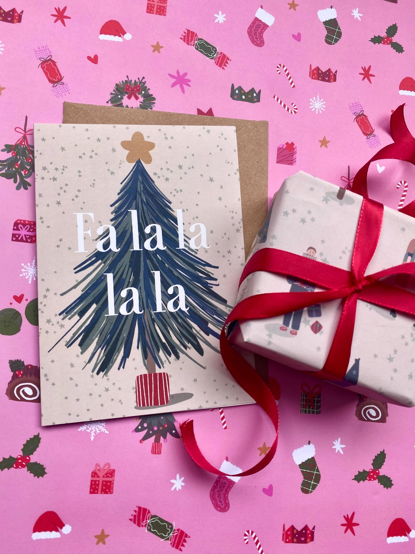 Fa La La Christmas Tree Card
