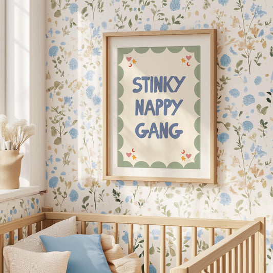 Stinky Nappy Gang Nursery Print