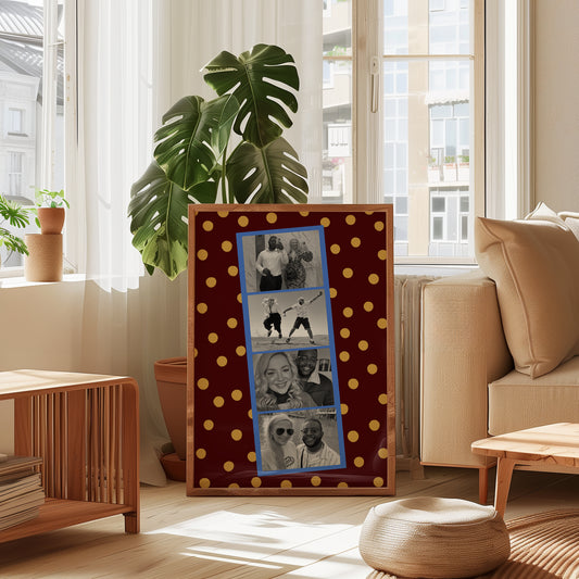 Personalised Polka Dot Photobooth print