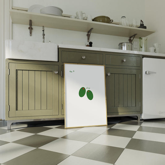 Olives Hand Drawn Kitchen Print