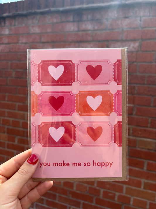 You Make Me So Happy Romance Card