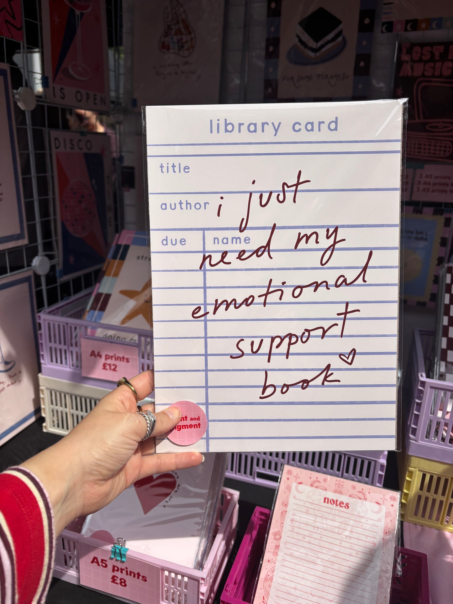 I Just Need My Emotional Support Book print