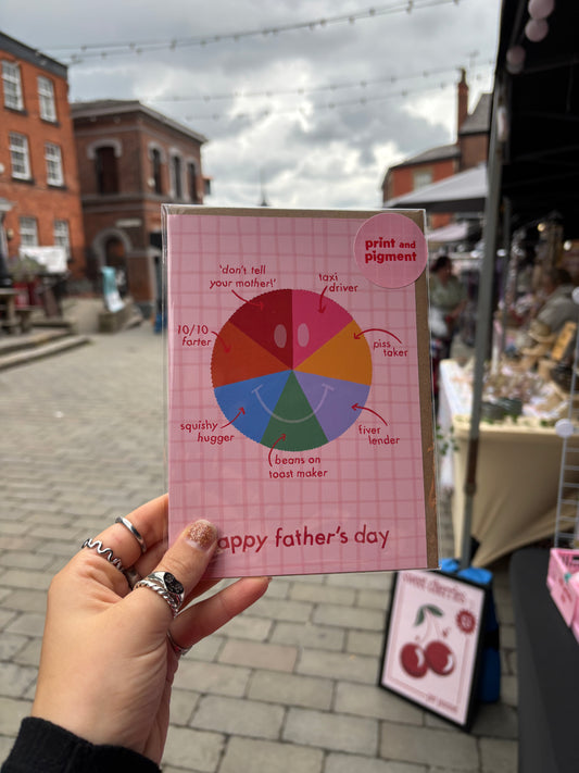 Happy Father's Day Pie Chart Card