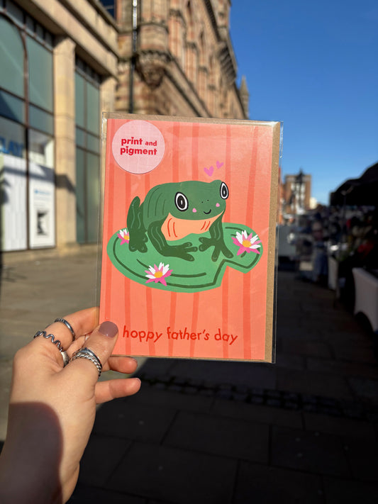 Hoppy Father's Day Funny Frog card