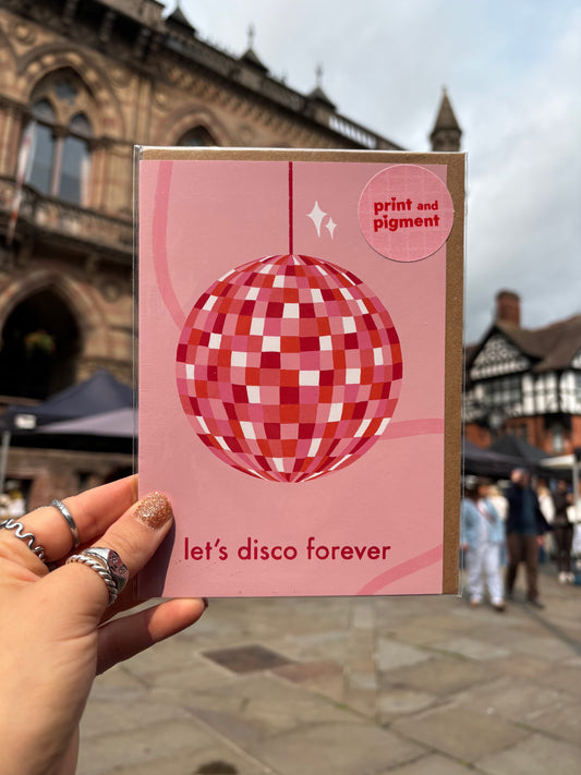 Let's Disco Forever Romance Card