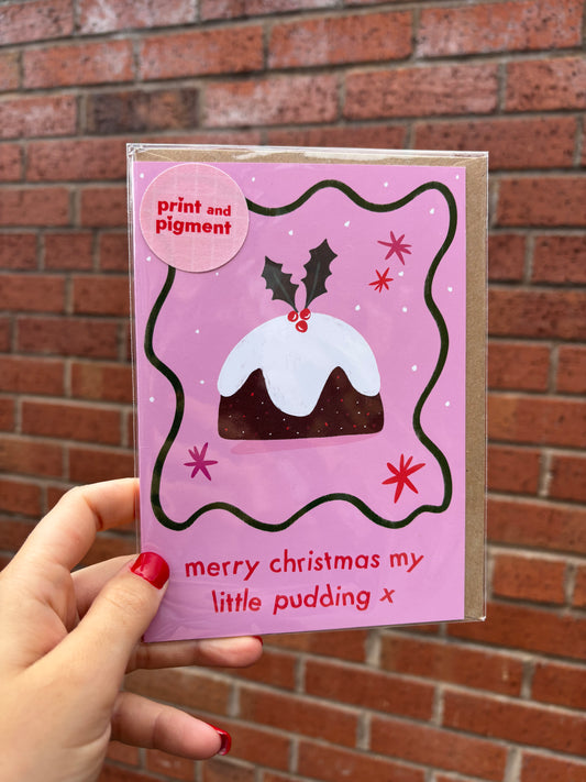 Merry Christmas My Little Pudding Christmas Card