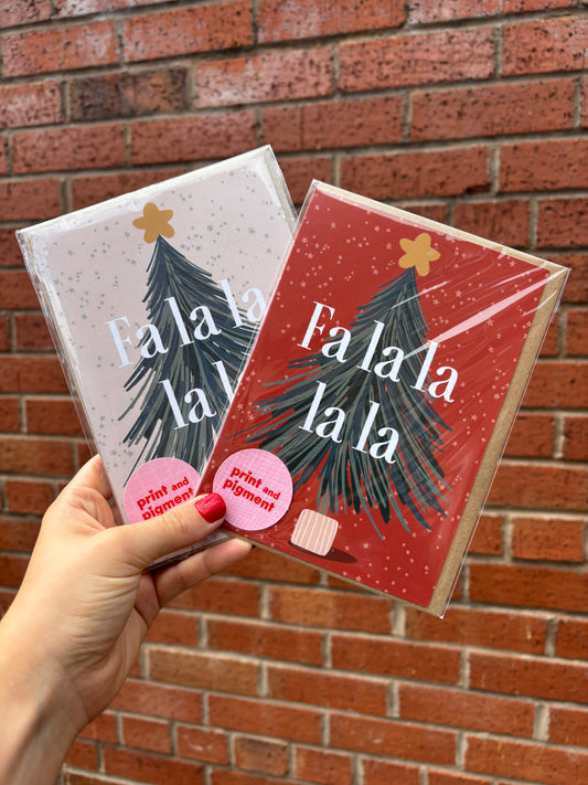 Fa La La Christmas Tree Card