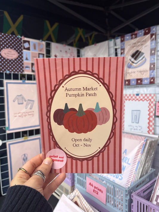 Autumn Market Pumpkin Patch print