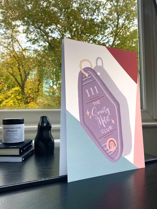111 Serenity Motel Keychain Positivity Print