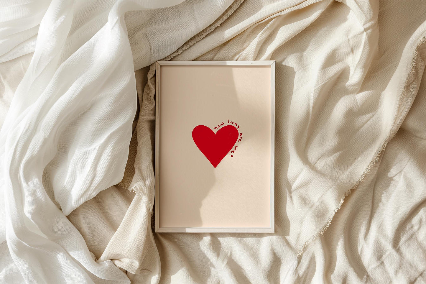 How Lucky Are We Romance Print
