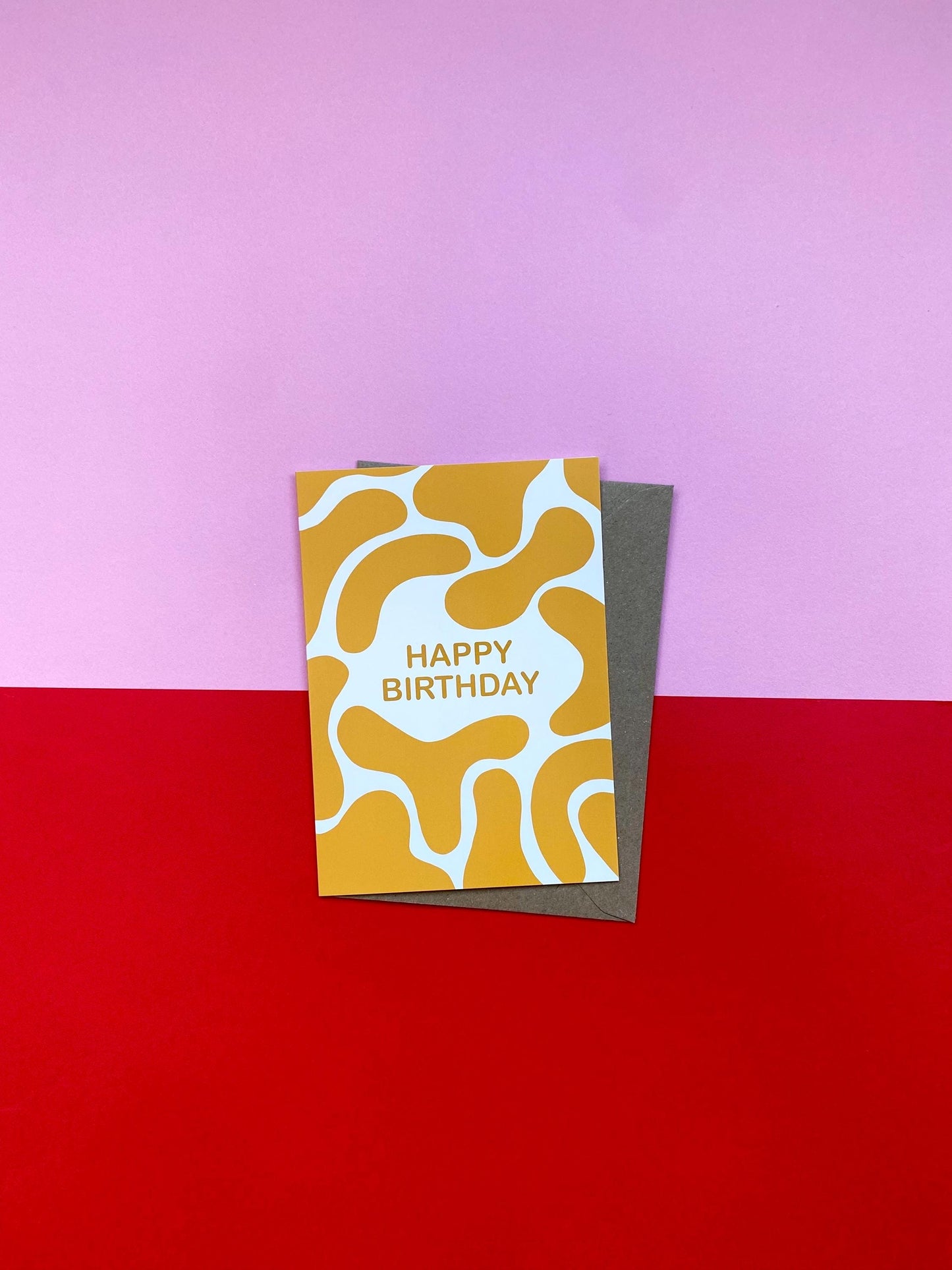 Happy Birthday Yellow Squiggle Card