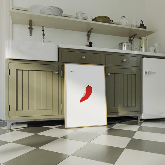 Chilli Hand Drawn Kitchen Print