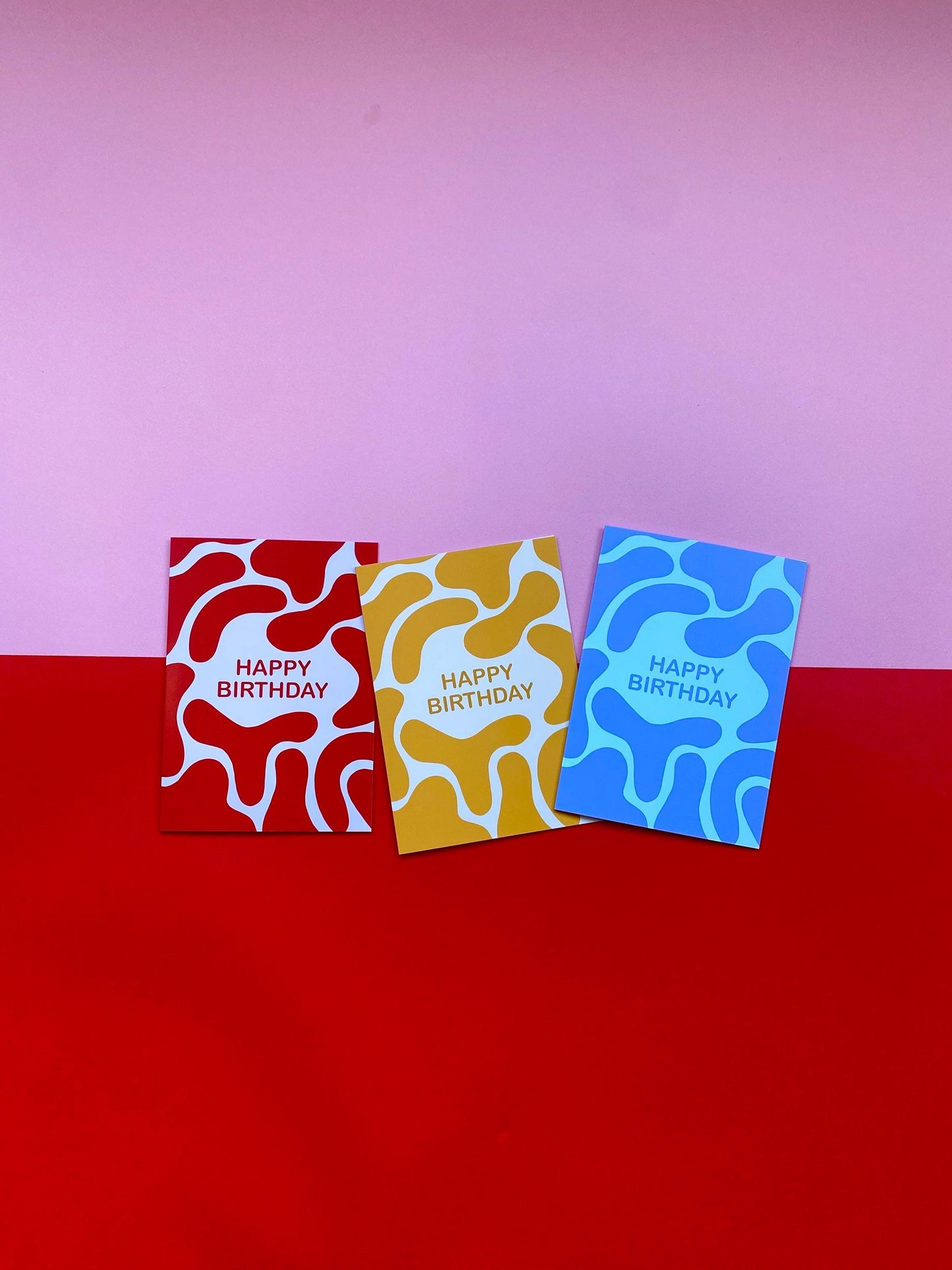 Happy Birthday Blue Squiggle Card