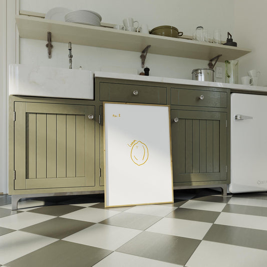 Lemon Hand Drawn Kitchen Print