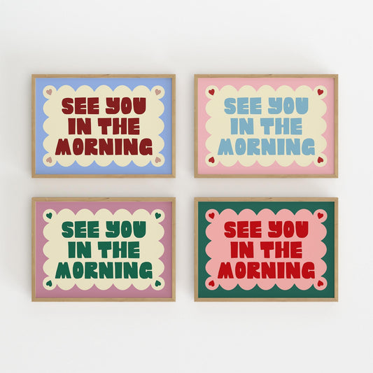 See You In The Morning Cute Hallway Print