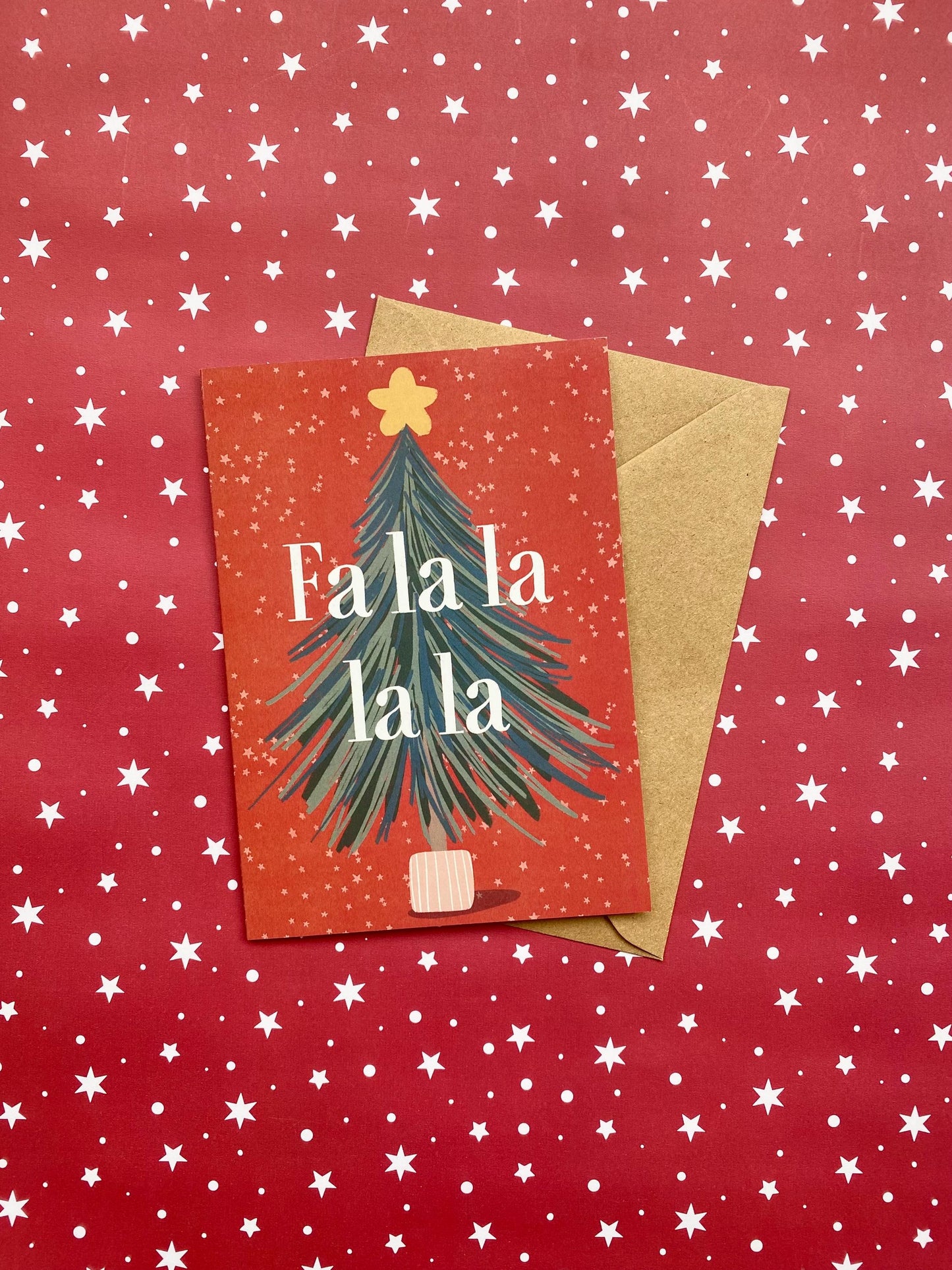Fa La La Christmas Tree Card