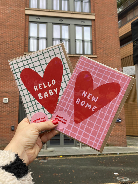 Hello Baby Hand Drawn Card