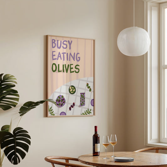 Busy Eating Olives Tapas Print