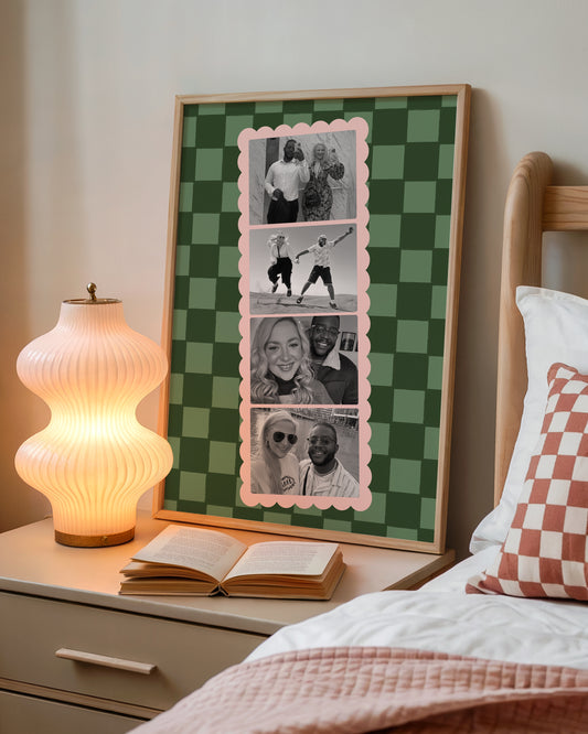 Personalised Checkered Photobooth print