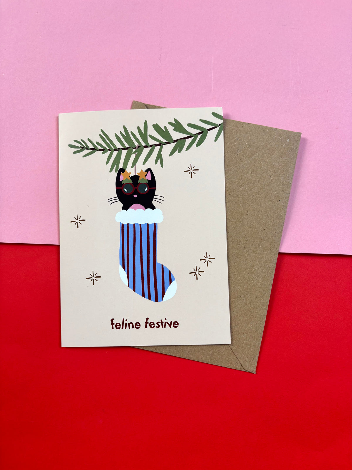 Feline Festive card