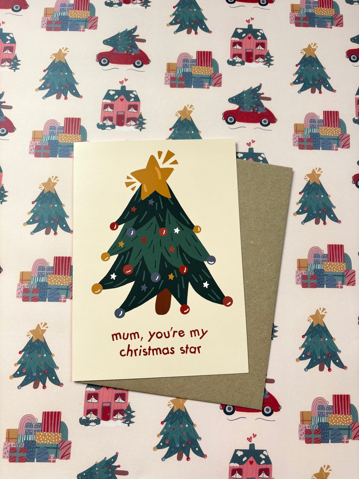 Mum, You're My Christmas Star Festive Card