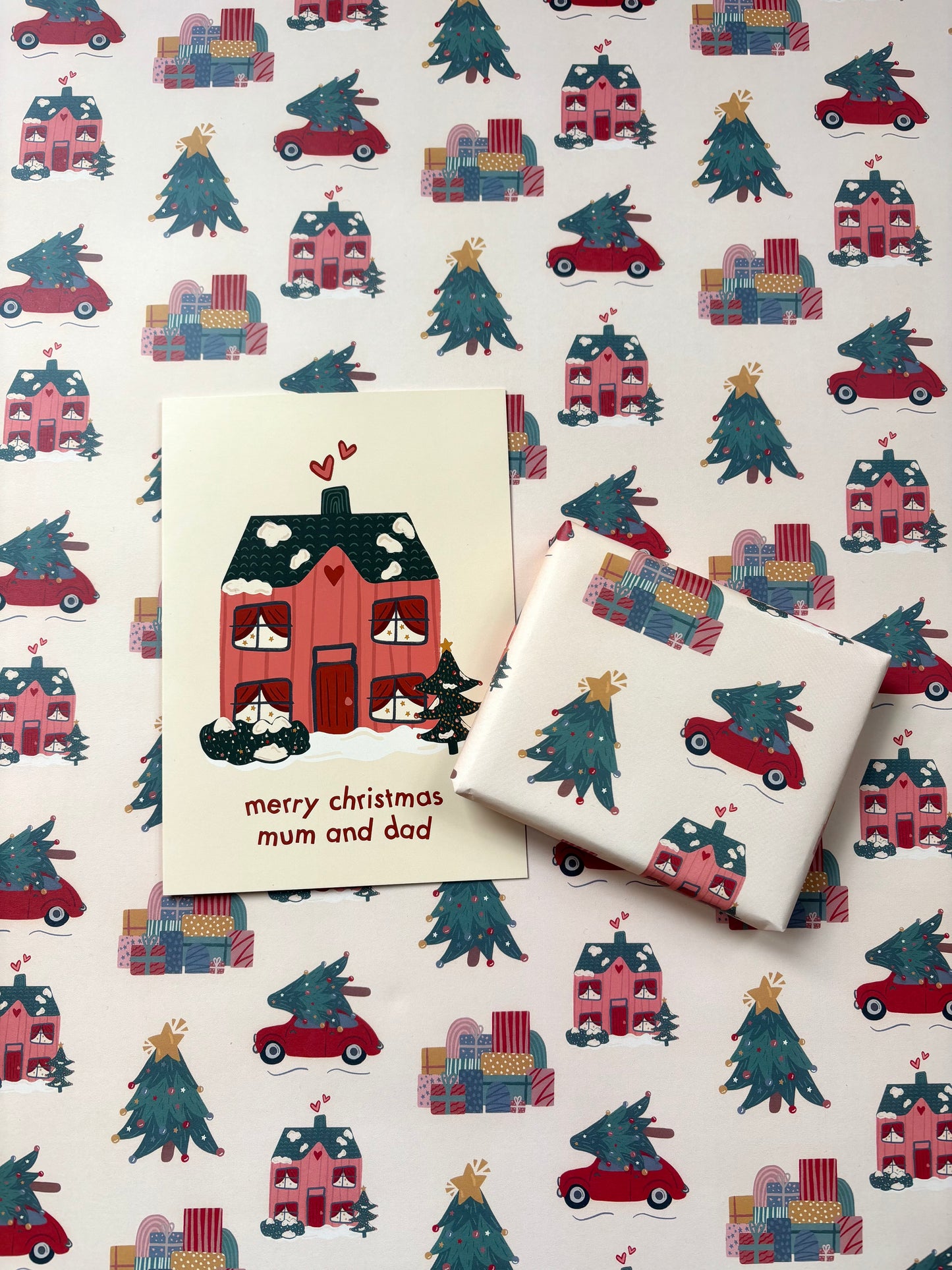 Merry Christmas Mum and Dad Festive Card