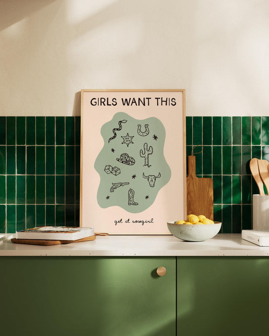 Girls Want This Cowgirl Rodeo Print