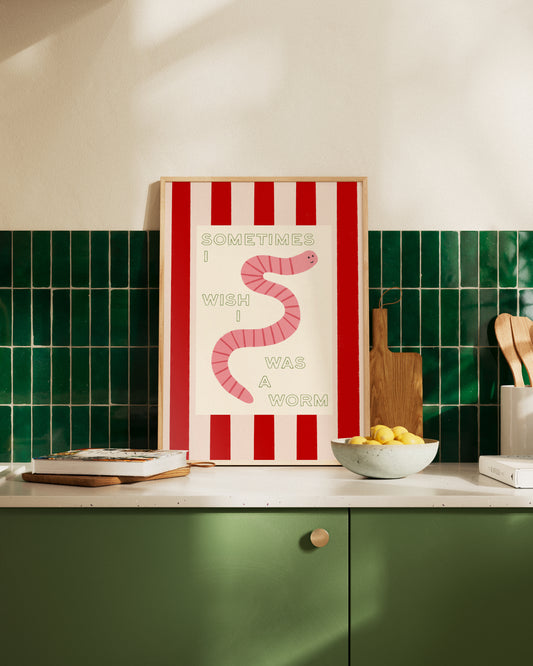 Sometimes I Wish I Was a Worm Stripey Print