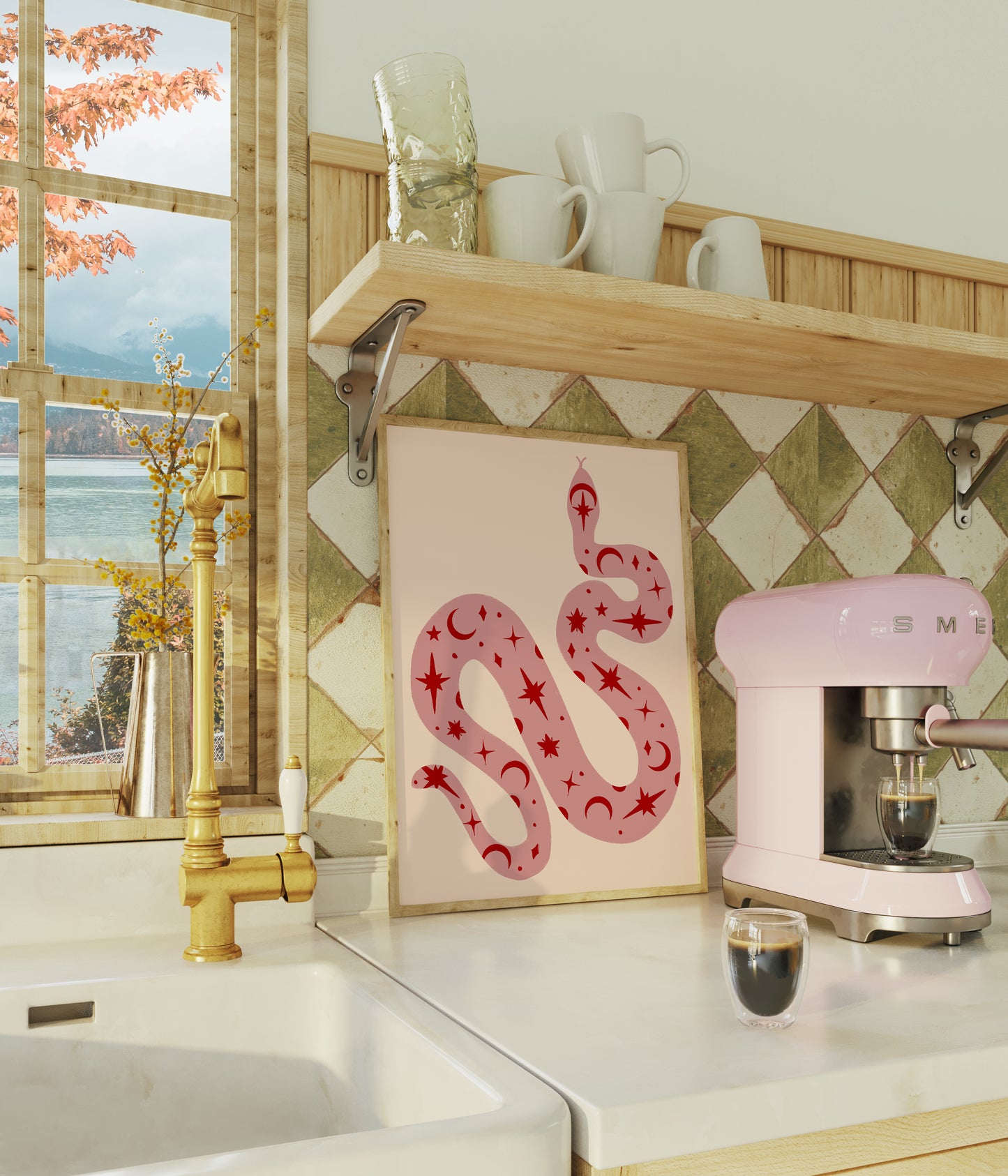 Celestial Snake Print