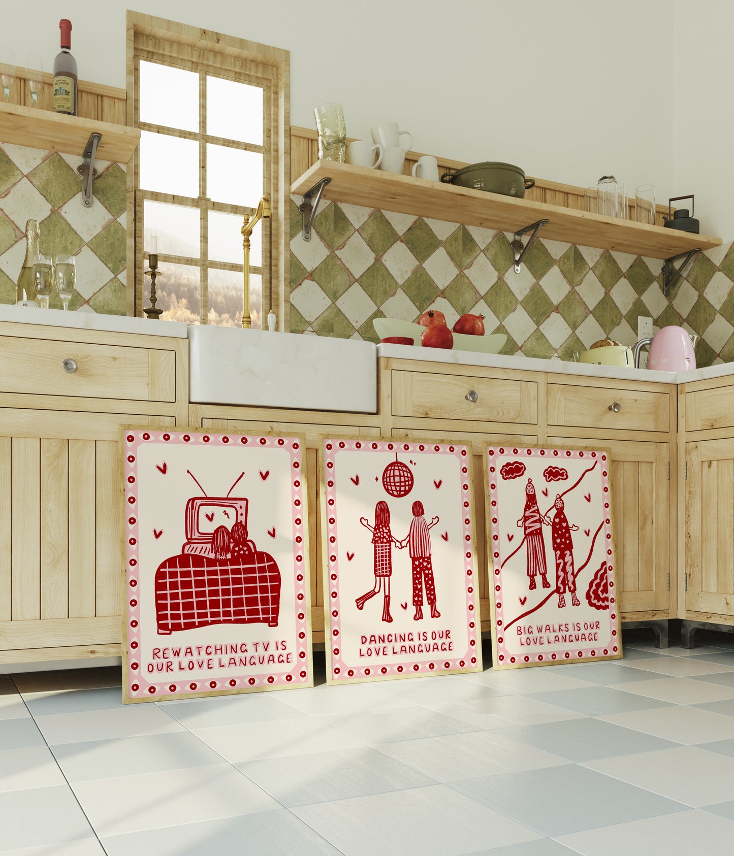 Big Walks Is Our Love Language Cute Couples Print