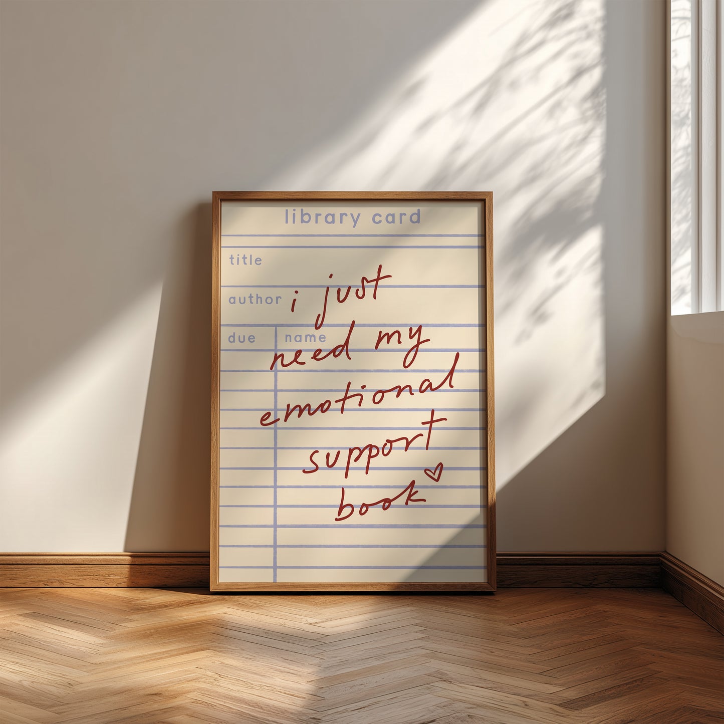 I Just Need My Emotional Support Book print