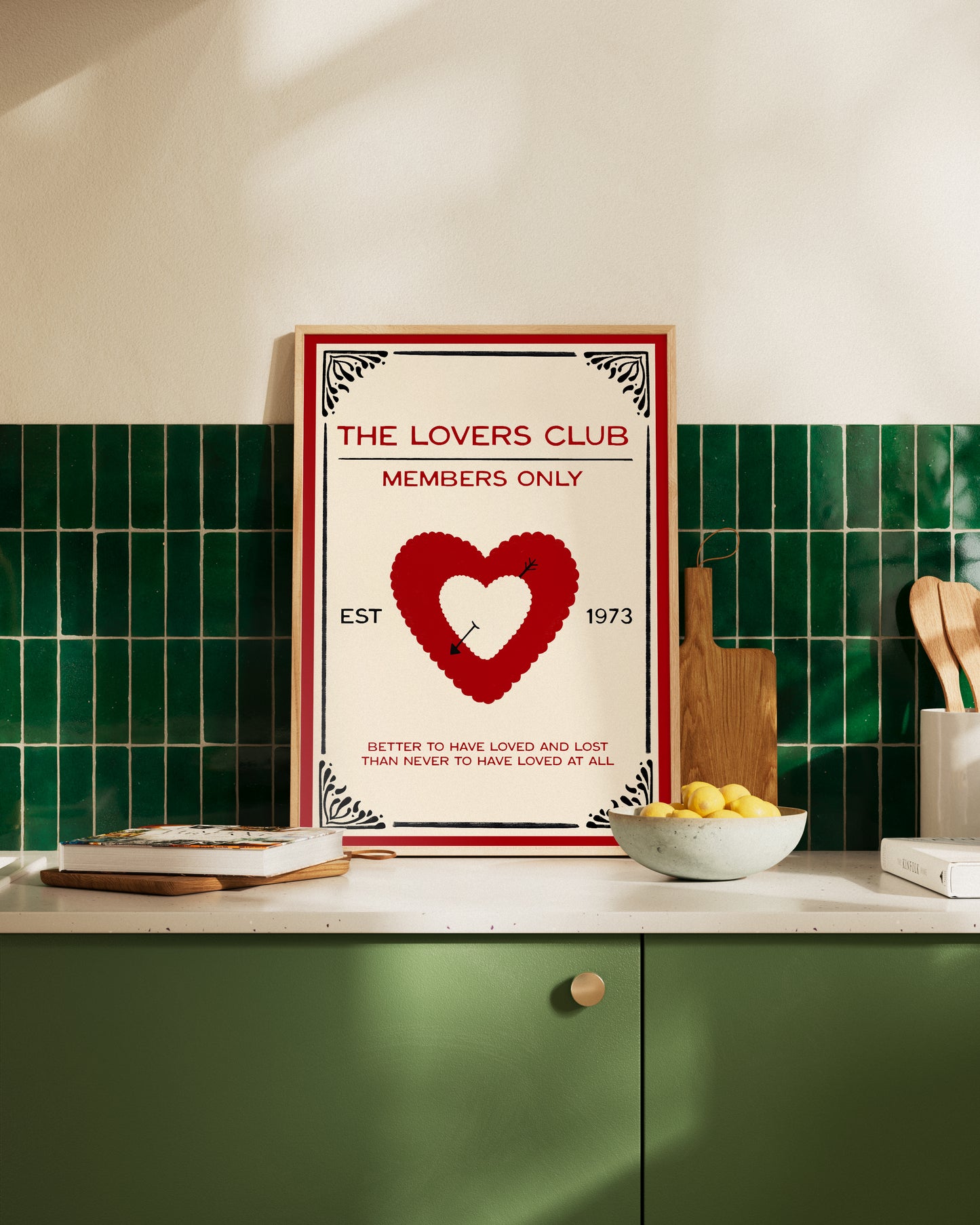 The Lovers Club Vintage Style Print