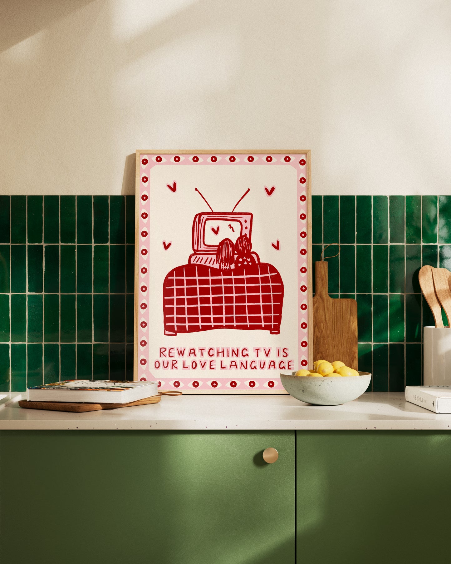 Rewatching TV Is Our Love Language Cute Couples Print